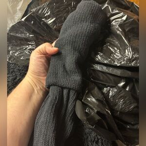 Thigh high socks black